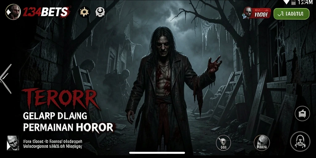 Screenshot menunjukkan gameplay menakutkan dalam 1234BETS yang penuh ketegangan.