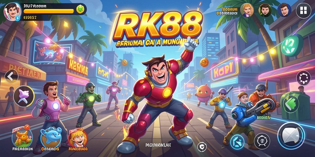 Tampilan gameplay RK88 yang memberikan pengalaman arcade yang menarik.