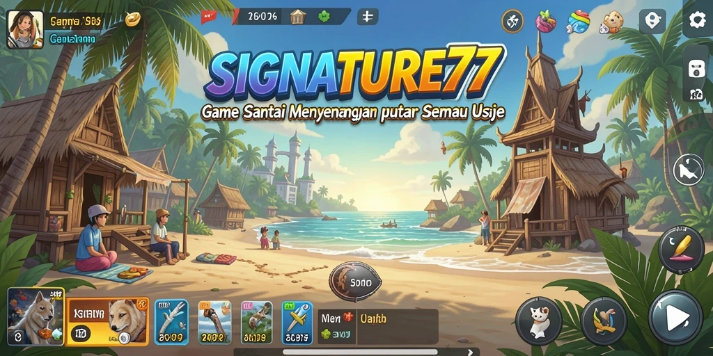 Tampilan gameplay SIGNATURE77 yang menarik dan penuh warna.